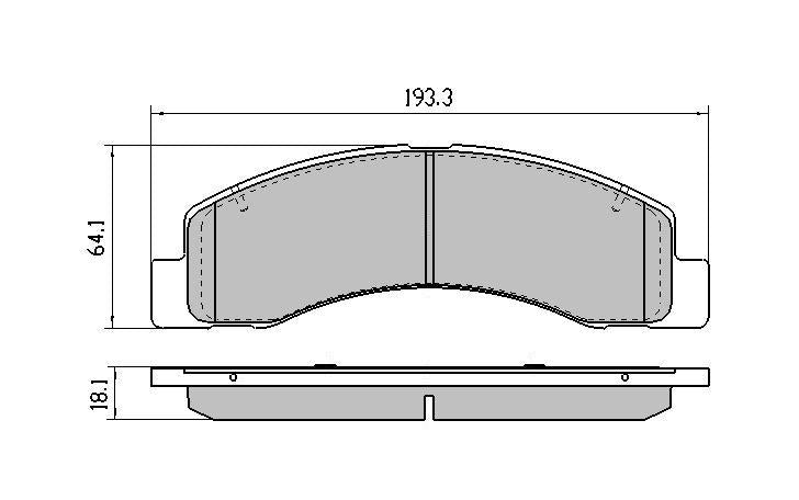 RDA Front Disc Brake Pads for Ford F250 4WD 5.4 & 7.3LTR 07/2001-06/2006