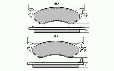RDA Front Disc Brake Pads for Ford F150 4WD 4/1997-2005