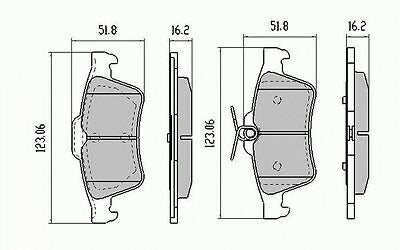 RDA Rear Disc Brake Pads for Ford Focus LS LT LV (Non Turbo) 2005-Onwards