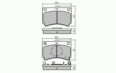 RDA Front Disc Brake Pads for Ford Meteor GC 1985 - 1987