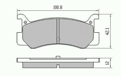 RDA Rear Disc Brake Pads for Ford Laser/Meteor KC KE 1985 - 1990