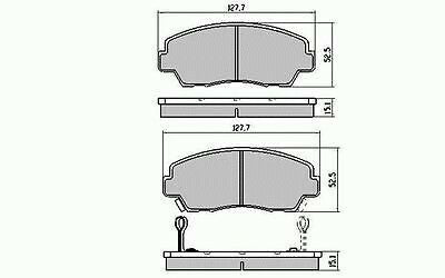 RDA Front Disc Brake Pads for Ford Courier 4WD PC 5/1987-3/1996