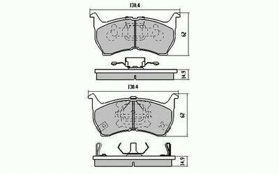 RDA Front Disc Brake Pads for Ford Telstar AS, AR 9/1985 - 9/1987