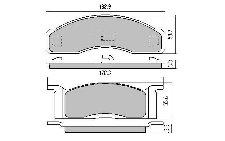 RDA Front Disc Brake Pads for Ford XW XY XA XB 1969-1975 (SUITS KELSEY-HAYES CALIPERS)