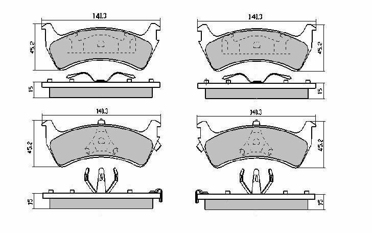 RDA Rear Extreme Disc Brake Pads for Ford Explorer UN UP US 4.0 11/1996 - 5/2001