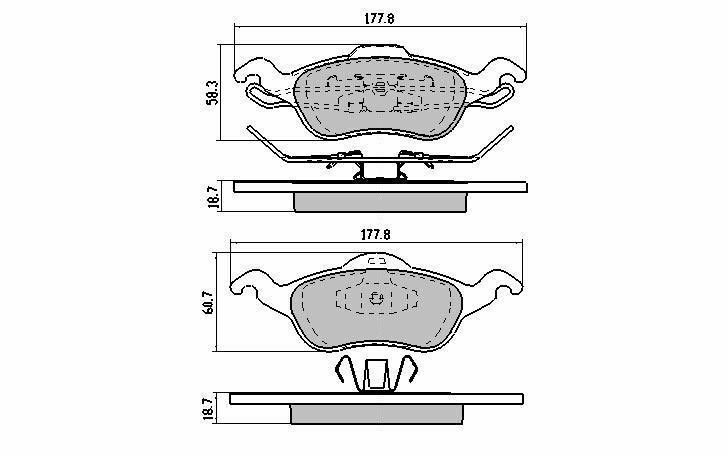 RDA Front Extreme Disc Brake Pads for Ford Focus LR 2000-4/2005 (4 Stud MODEL)