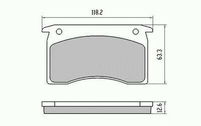 RDA Front Disc Brake Pads for Holden Sunbird LH LX UC 1974 - 1979 PBR