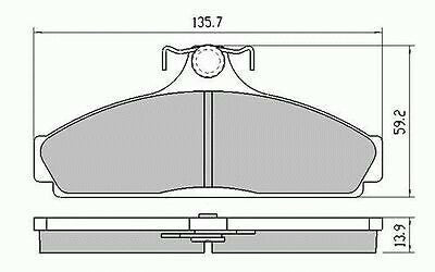 RDA Front Disc Brake Pads for Holden Camira JD 1.8L JE 2L 1984 - 8/1989