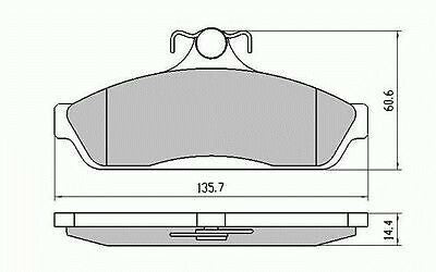 RDA Front Disc Brake Pads for Holden Commodore VP V8 NO ABS 3/1990 - 10/1992