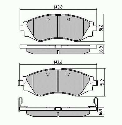 RDA Front Disc Brake Pads for Holden Viva JF 8/2005 - ON