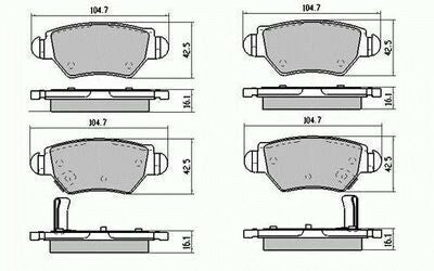 RDA Front Disc Brake Pads for Holden Zafira TT 2.2L Wagon 6/2001 - 2005