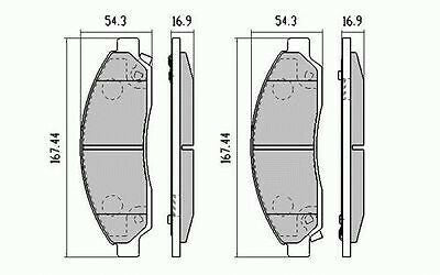 RDA Front Disc Brake Pads for Holden Rodeo RA 2WD 4CYL Petrol 1/2003 - 2009