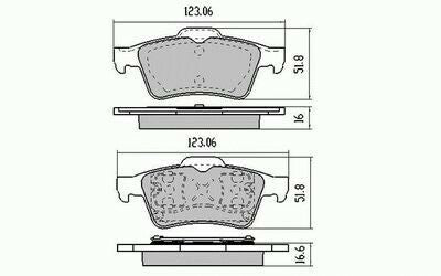 RDA Rear Disc Brake Pads for Holden Vectra ZC 2.2L 6/2003 - 2007 NO CLIPS