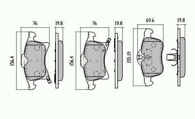 RDA Front Disc Brake Pads for Holden Combo XC 2 8/2004 - ON