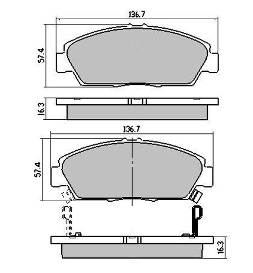 RDA Front Disc Brake Pads for Honda Integra 2001-Onwards with Sumito Caliper
