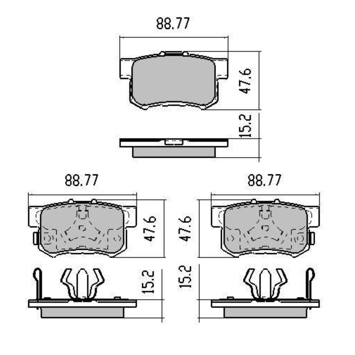 RDA Rear Disc Brake Pads for Honda CRV11 2.0 2.4 2.2 2005-On Sumitomo Caliper
