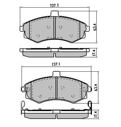 RDA Front Disc Brake Pads Hyundai Elantra 1.8 LTR HVT 10/2003-8/2006 Type1