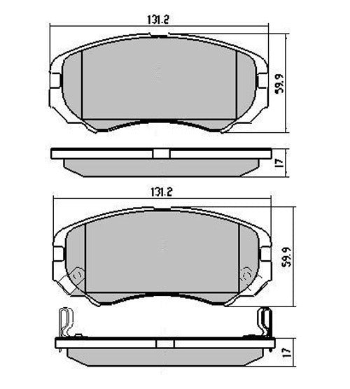 RDA Front Disc Brake Pads Hyundai Elantra 2.0 LTR HVT 10/2003-8/2006 Type2