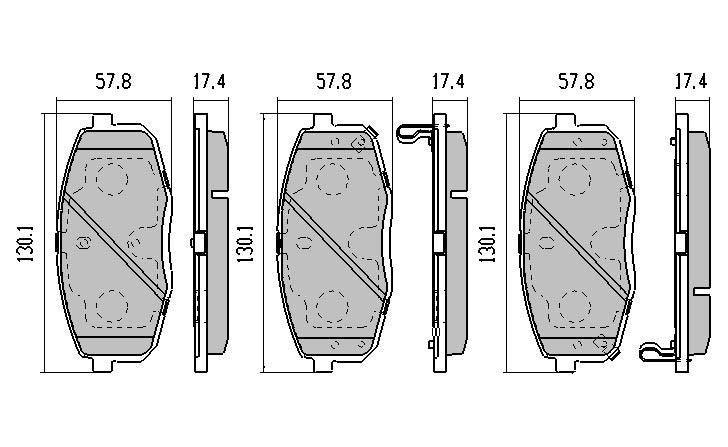RDA Front Disc Brake Pads for Hyundai i30 1.3 1.6 CRDI 2007-2012