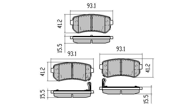 RDA Rear Disc Brake Pads for Hyundai i20 1.2 1.4 1.6L 9/2009-Onwards