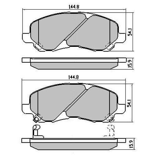 RDA Front Disc Brake Pads for Jeep Compass 2.4L 2012-ON