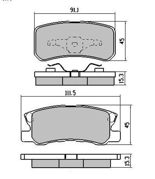 RDA Rear Disc Brake Pads for Jeep Patriot 2.0D 2007-ON