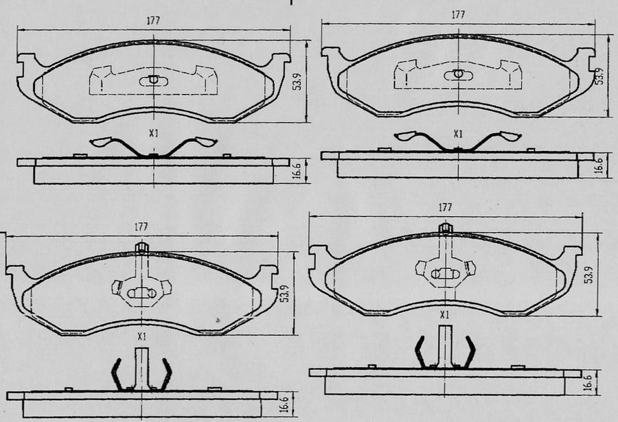RDA Front Disc Brake Pads for Jeep Wrangler TJ 4.0L 1998-2006