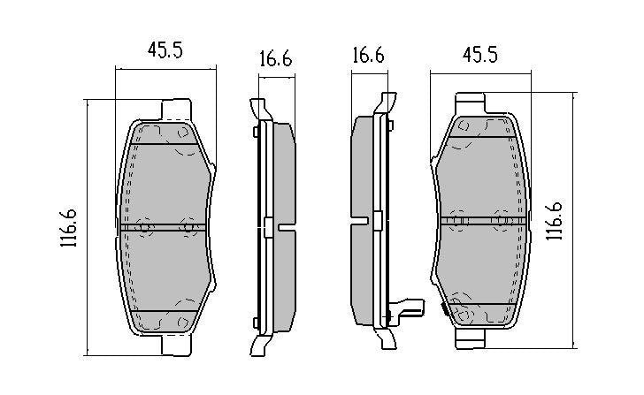 RDA Rear Disc Brake Pads for Jeep Wrangler JK 2.8TD 2007-ON