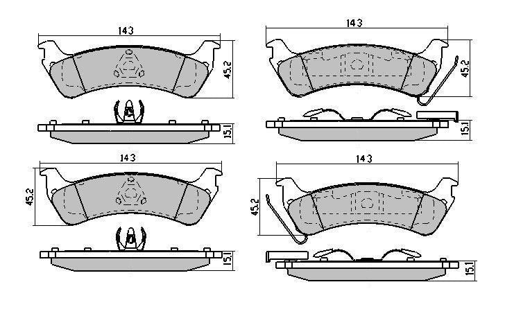 RDA Rear Disc Brake Pads for Jeep Cherokee XJ 1998-2001