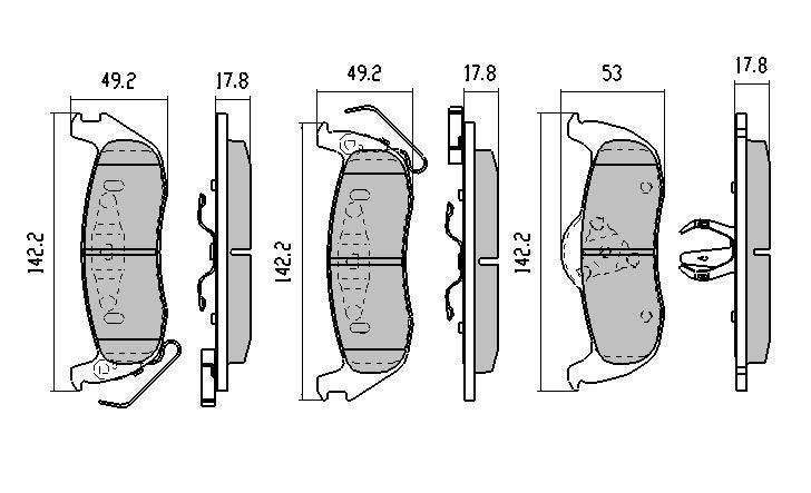 RDA Rear Extreme Disc Brake Pads for Jeep Commander 3.0D 12/2005-ON