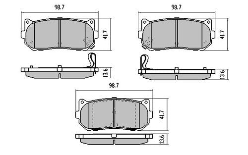 RDA Rear Disc Brake Pads for Kia Shuma 1.8 Litre 2/2000-4/2001