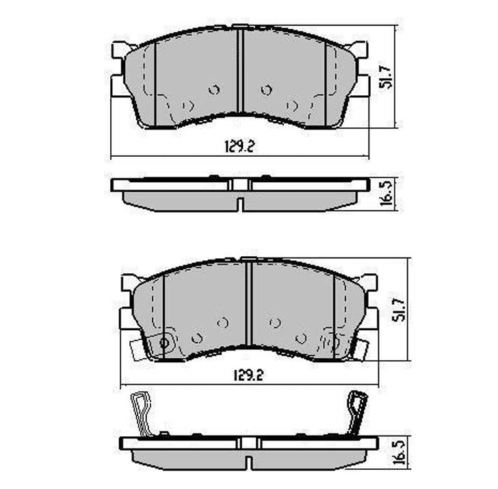 RDA Front Disc Brake Pads for Kia Spectra 1.8 16V 5/2001-2004