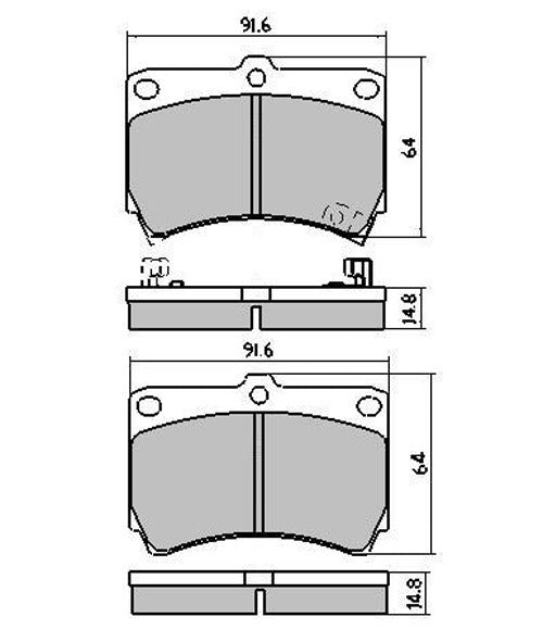 RDA Front Extreme Disc Brake Pads for Kia Rio 1.3 Litre 2000-12/2002