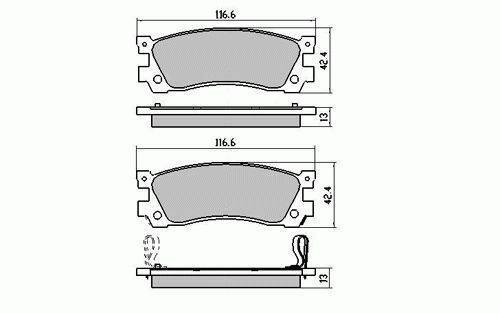 RDA Rear Disc Brake Pads for Mazda 929 HC 10 V6 1987-1991