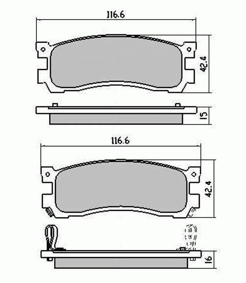 RDA Rear Disc Brake Pads for Mazda MPV LV10E1 1993-1995