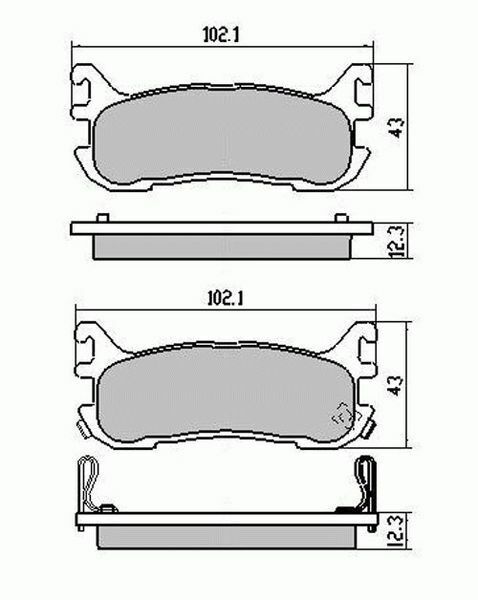 RDA Rear Disc Brake Pads for Mazda MX5 1.8 10/1993 - 11/2005