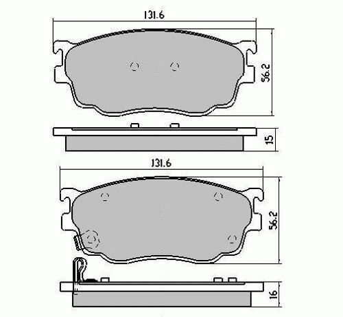 RDA Front Disc Brake Pads Mazda 626 GW Series 1 & 2 GW Wagon 4/1997-2002