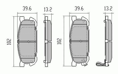 RDA Rear Disc Brake Pads for Mazda MX5 1.8 SPORT NB2 8/2000 - 5/2006
