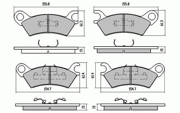 RDA Front Disc Brake Pads for Mazda 929 HBS Wagon 1982-1984