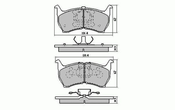 RDA Front Disc Brake Pads for Mazda 626 GC10 FWD 2/1983-8/1985