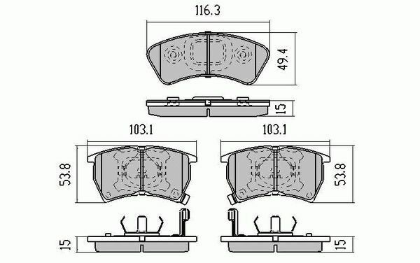 RDA Front Disc Brake Pads for Mazda 323 BW Wagon 11/1985 -1989