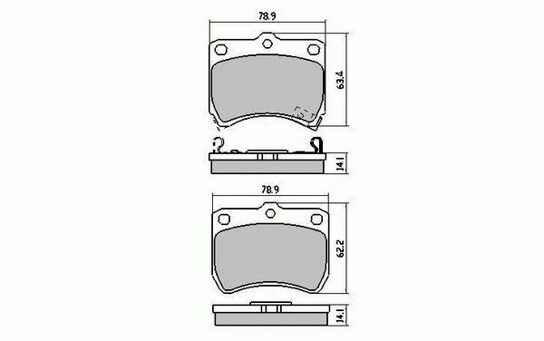 RDA Front Disc Brake Pads for Mazda 121 DA Shades 1986 - 11/1990