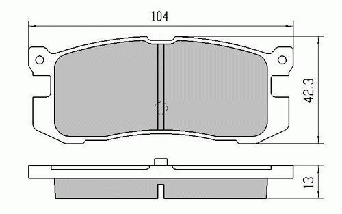 RDA Rear HD Disc Brake Pads for Mazda 626 GD (WITH 2 Wheel Steering) 1987-1991