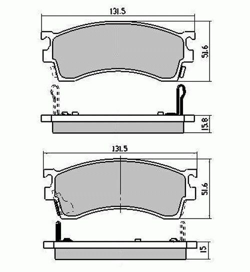 RDA Front HD Disc Brake Pads for Mazda 626 GE 1992 - 3/1997