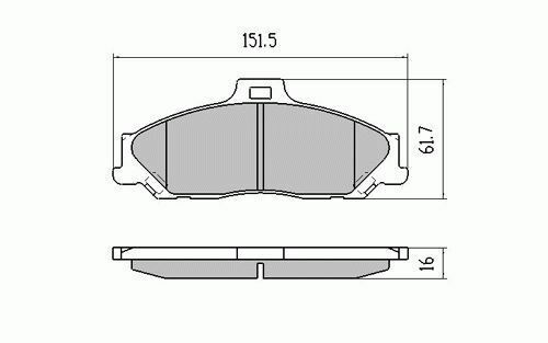 RDA Front HD Disc Brake Pads for Mazda B Series 2WD BT50 2WD 2.5LTR 8/2006-2012
