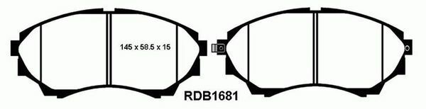 RDA Front HD Disc Brake Pads Mazda B Series 4WD B2600 12/2002-4/2006 MAN-HUBS