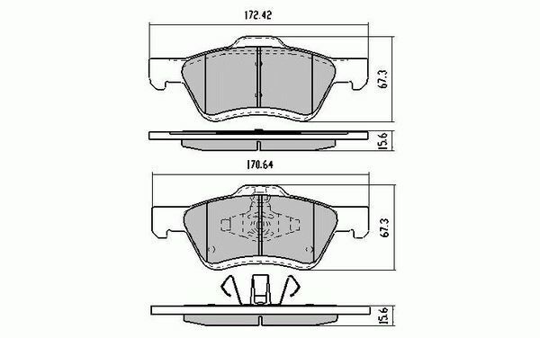RDA Front HD Disc Brake Pads for Mazda Tribute 3.0 4WD 11/2005 - Onwards
