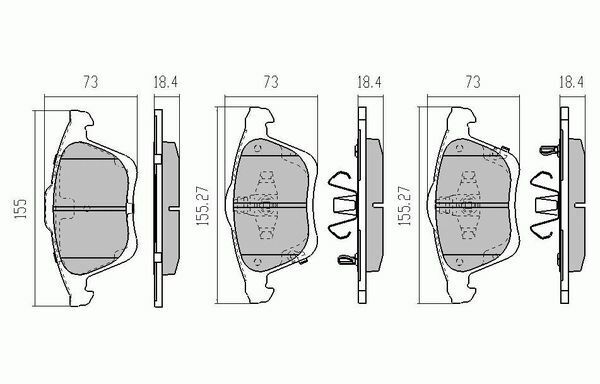 RDA Front HD Disc Brake Pads for Mazda 6 GG MPS 2.3 Turbo 12/2005-7/2007