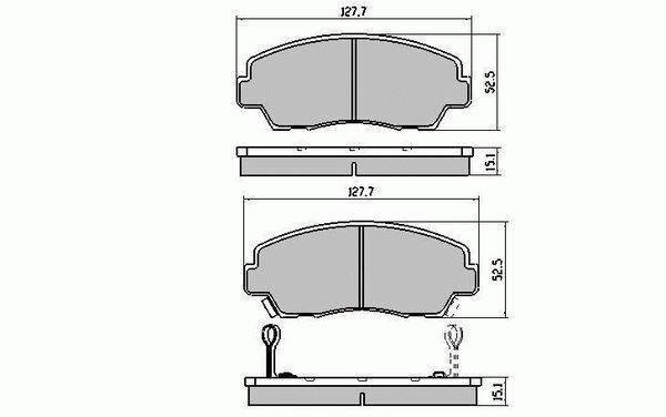 RDA Front HD Disc Brake Pads for Mazda B Series 2WD B1800 B2000 1985-12/1995