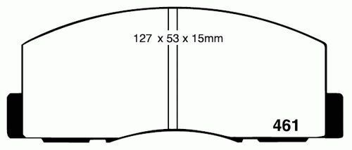 RDA Front Disc Brake Pads for Mitsubishi Cordia AC Turbo 12/1985-7/1989